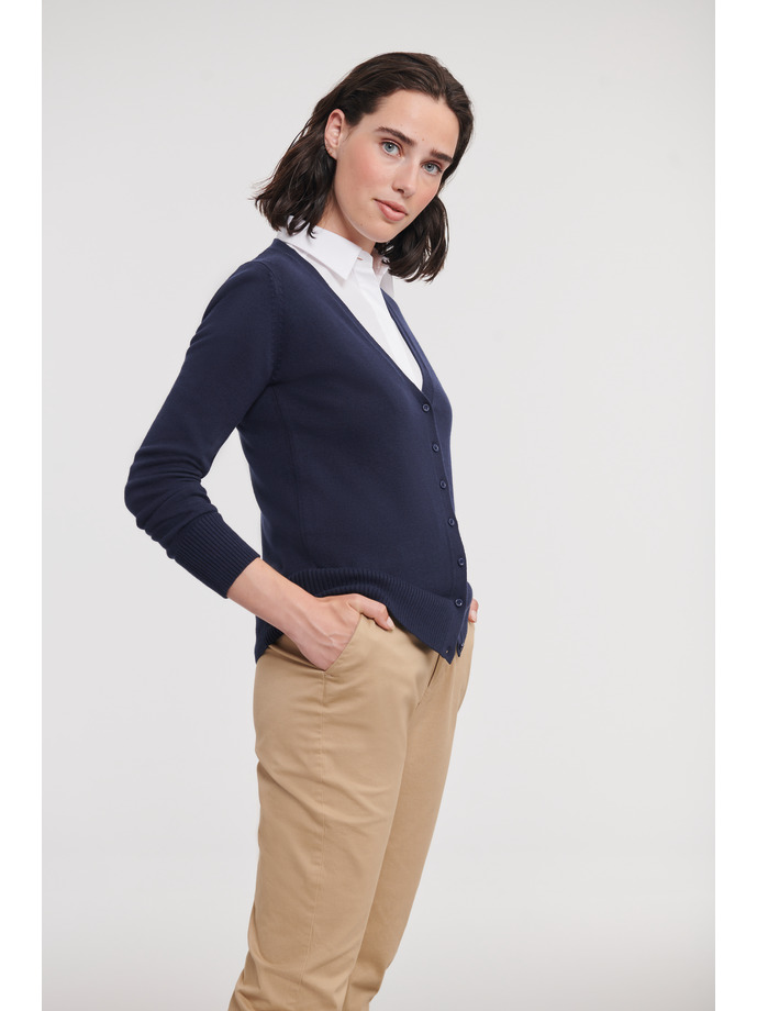 Γυναικεία Ζακέτα Πλεκτή V-Neck R-715F-0 Russell French Navy