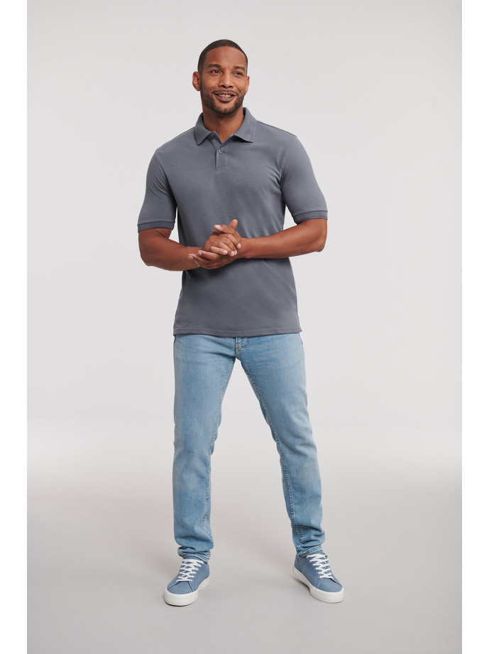 Ανδρικό Polo R-599M-0 Russell Hardwearing Convoy Grey ανδρικά Μπλούζες Simple Wear