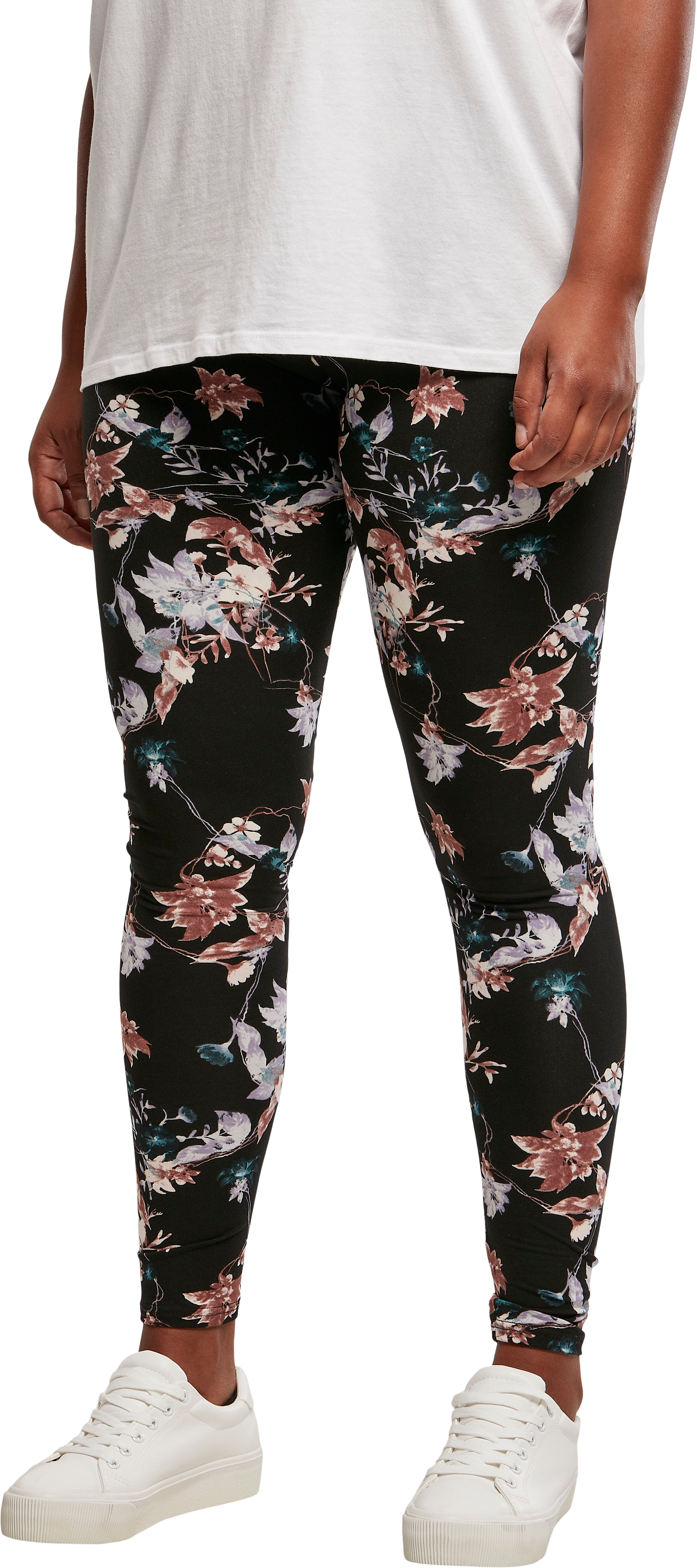 Γυναικείο Κολάν TB4771 Urban Classics Black Soft Flower