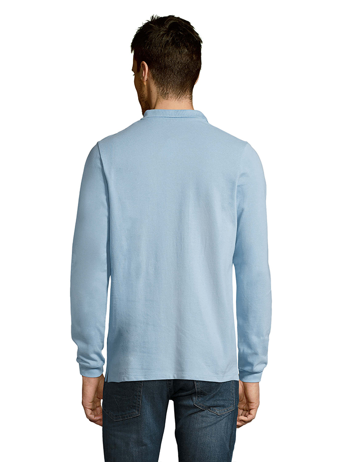 Ανδρική Μπλούζα Polo 11353 Sol&Apos S Winter Ii Μακρυμάνικη Πικέ Sky Blue Pique ανδρικά Μπλούζες Simple Wear