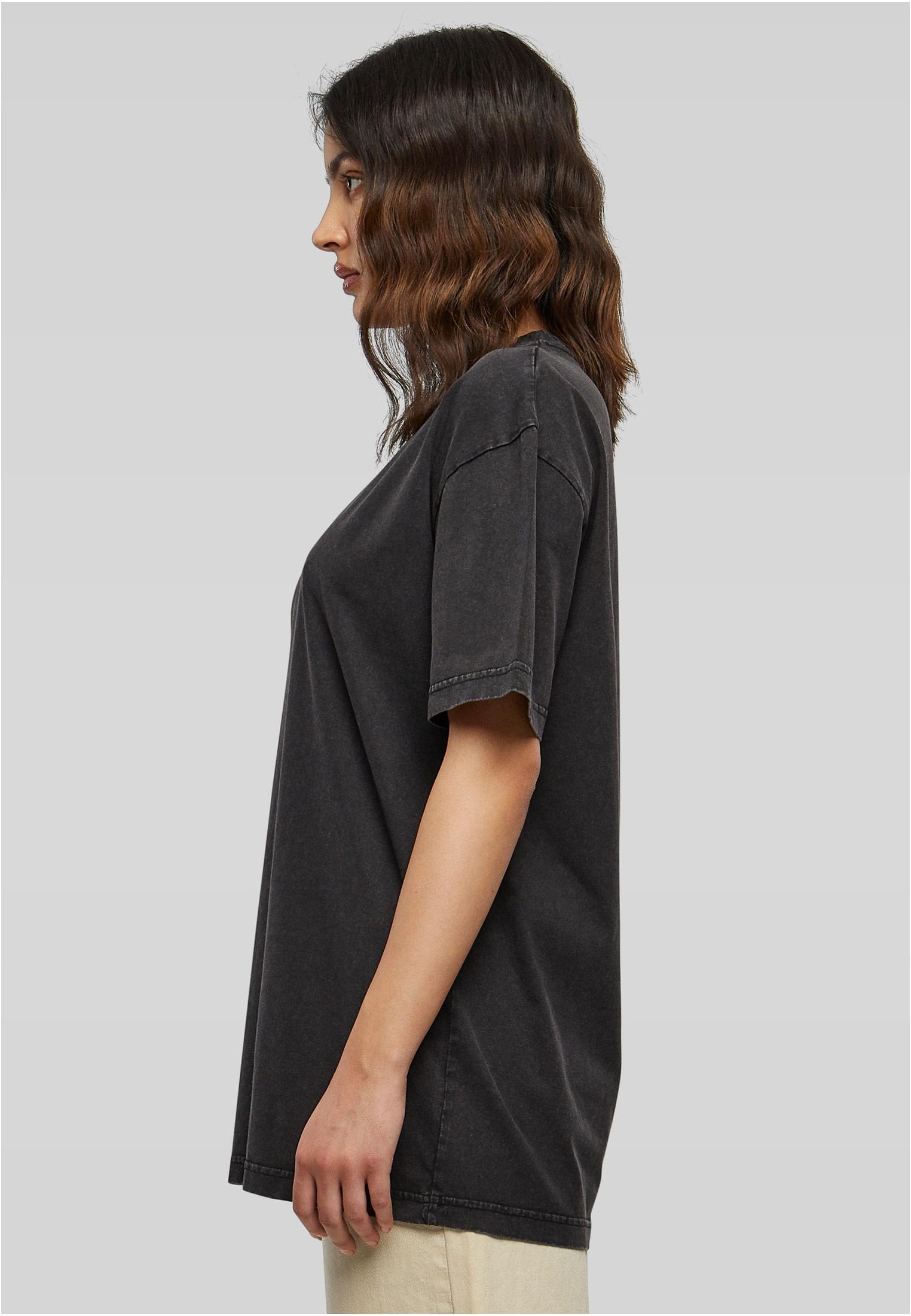 Γυναικείο T-shirt Oversized Acid Wash BY270-00007 Build Your Brand Black