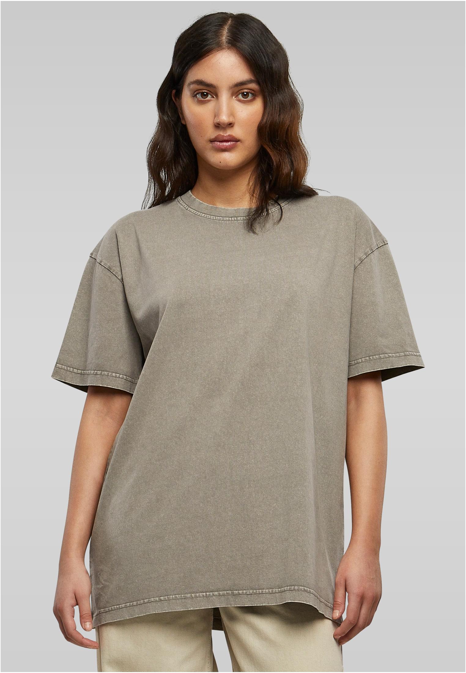 Γυναικείο Πουκάμισο BY270-02726 Build Your Brand Acid Wash Oversized Asphalt