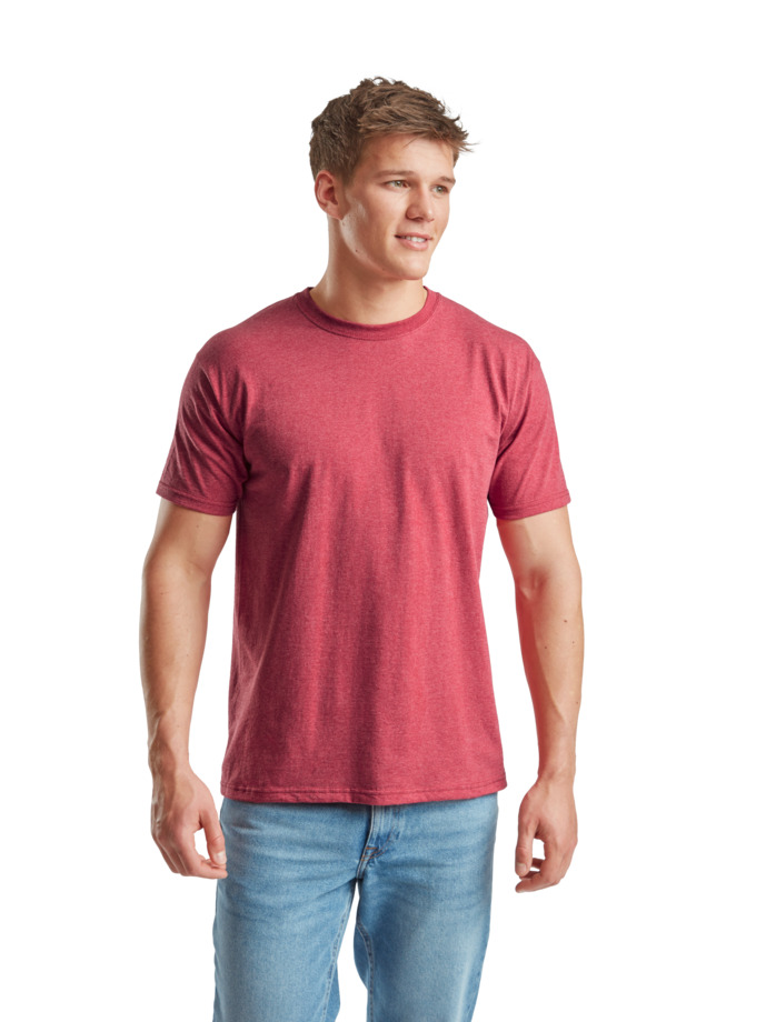 T-Shirt 61-036-0 Fruit of the Loom Valueweight Vintage Heather Red