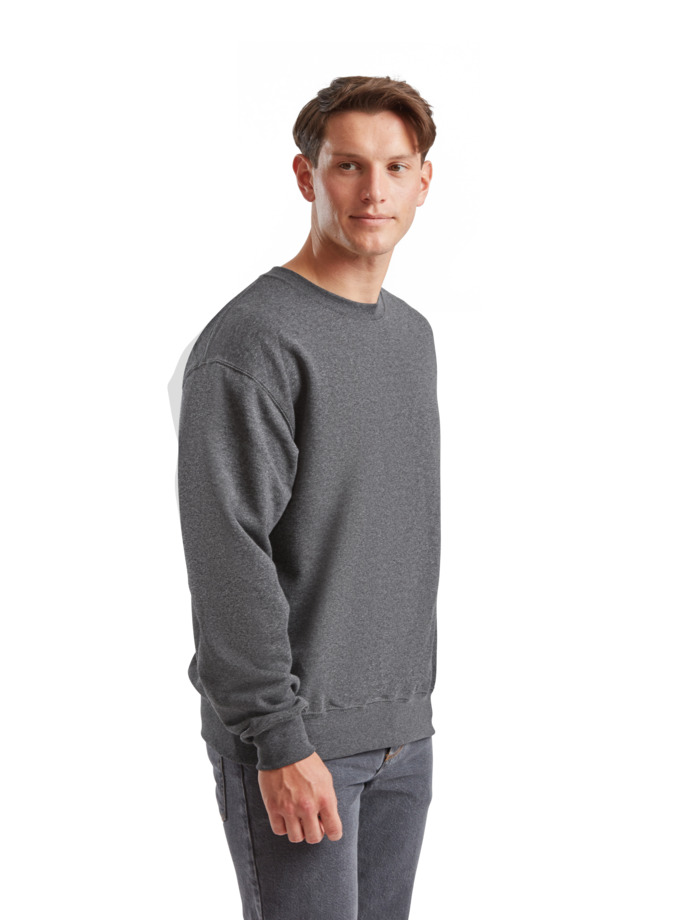 Φούτερ Classic Set In 62-202-0 Fruit Of The Loom Dark Heather Grey ανδρικά Simple Wear