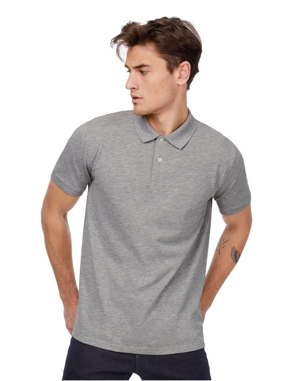 Ανδρική Μπλούζα Polo PM430 B & C Inspire Organic Heather Grey