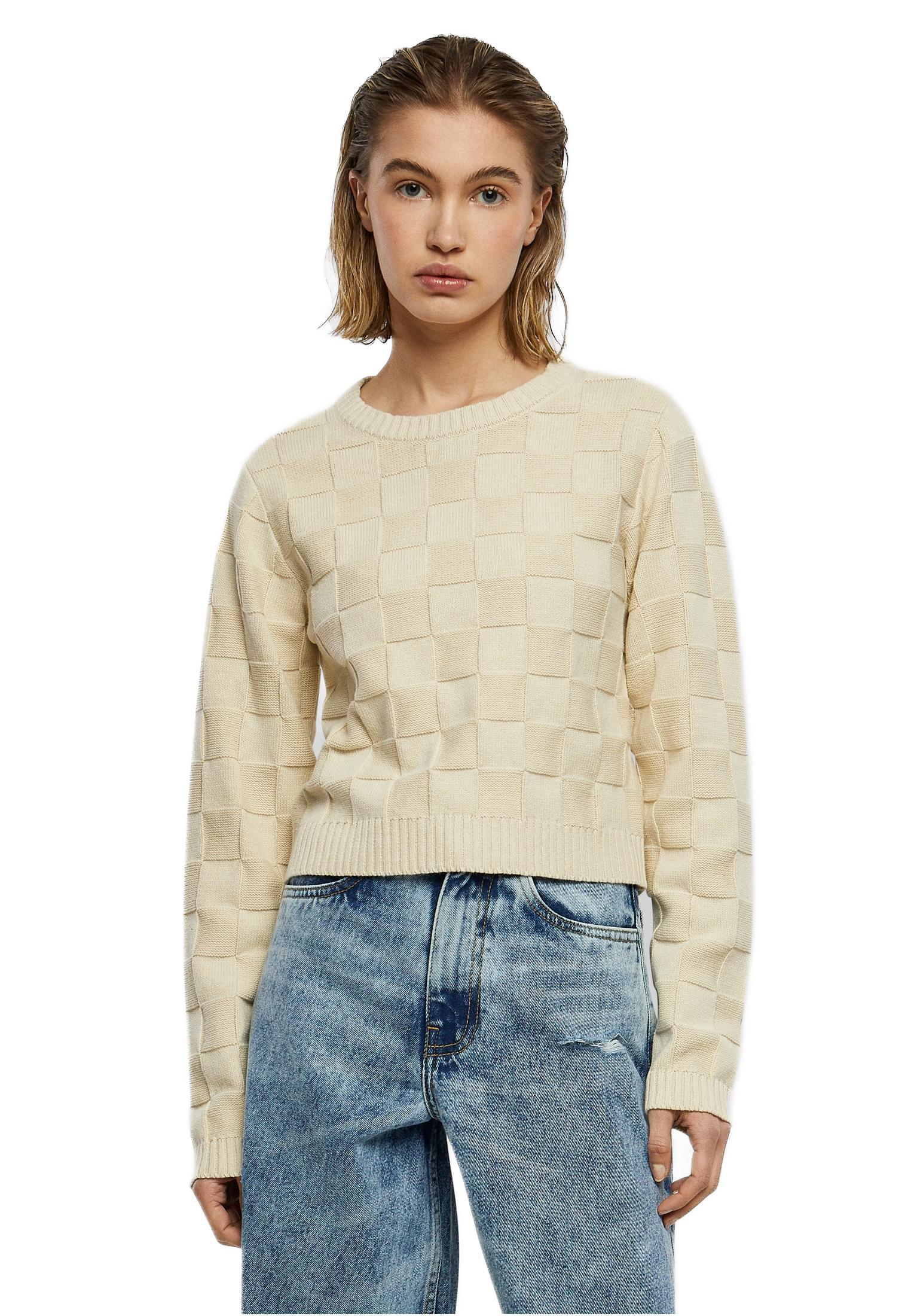 Ladies Check Πλεκτό Πουλόβερ Urban Classics TB6138-00208 sand