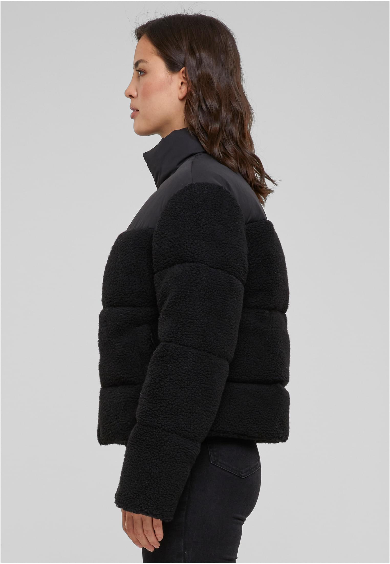 Γυναικείο Μπουφάν Sherpa Mix Puffer TB6147-00825 Urban Classics Black/Black