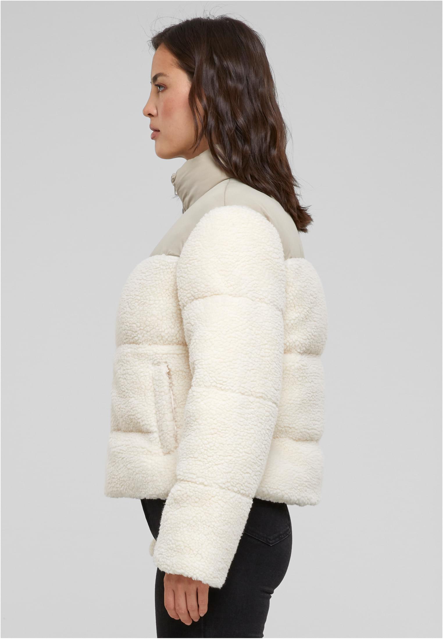 Γυναικείο Μπουφάν Puffer Short Sherpa Mix TB6147-04737 Urban Classics Wetsand/Sand