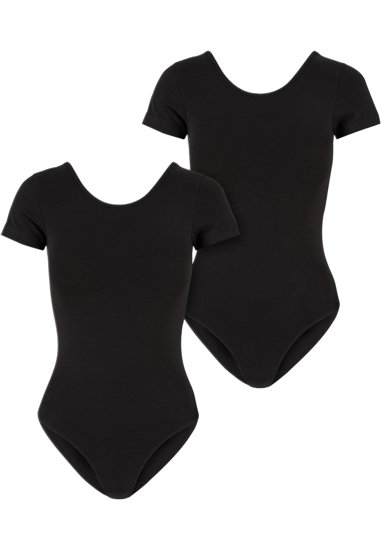 Ladies Organic Stretch Jersey Body 2-Pack Urban Classics TB6170A black+black