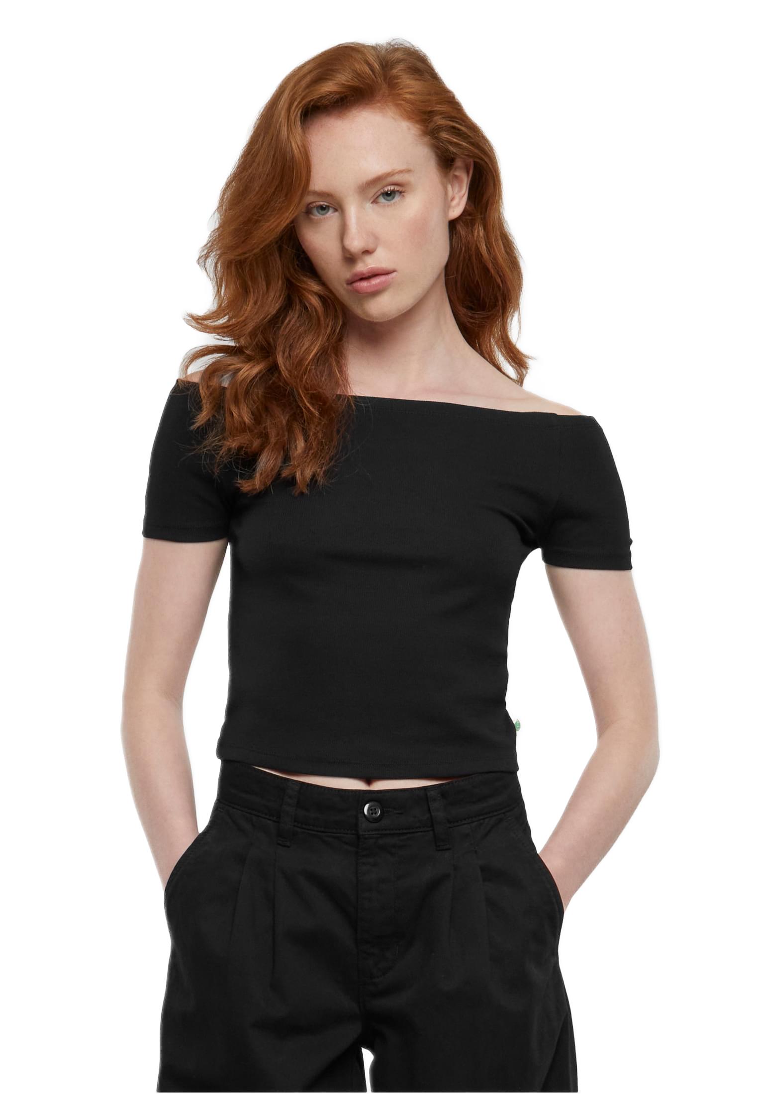 Γυναικεία Μπλούζα Rib Off Shoulder TB6184 Urban Classics Black