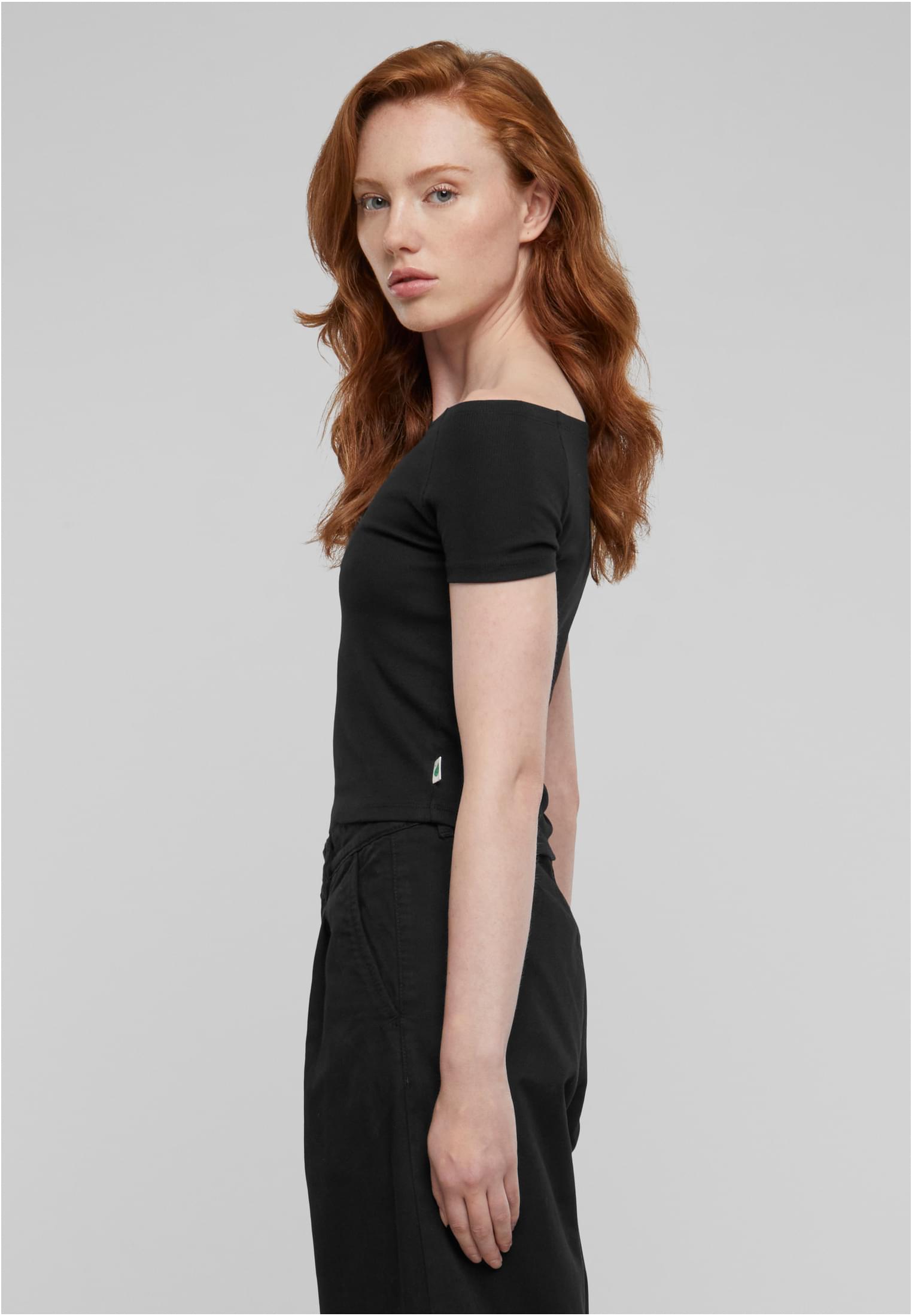 Γυναικεία Μπλούζα Rib Off Shoulder TB6184 Urban Classics Black