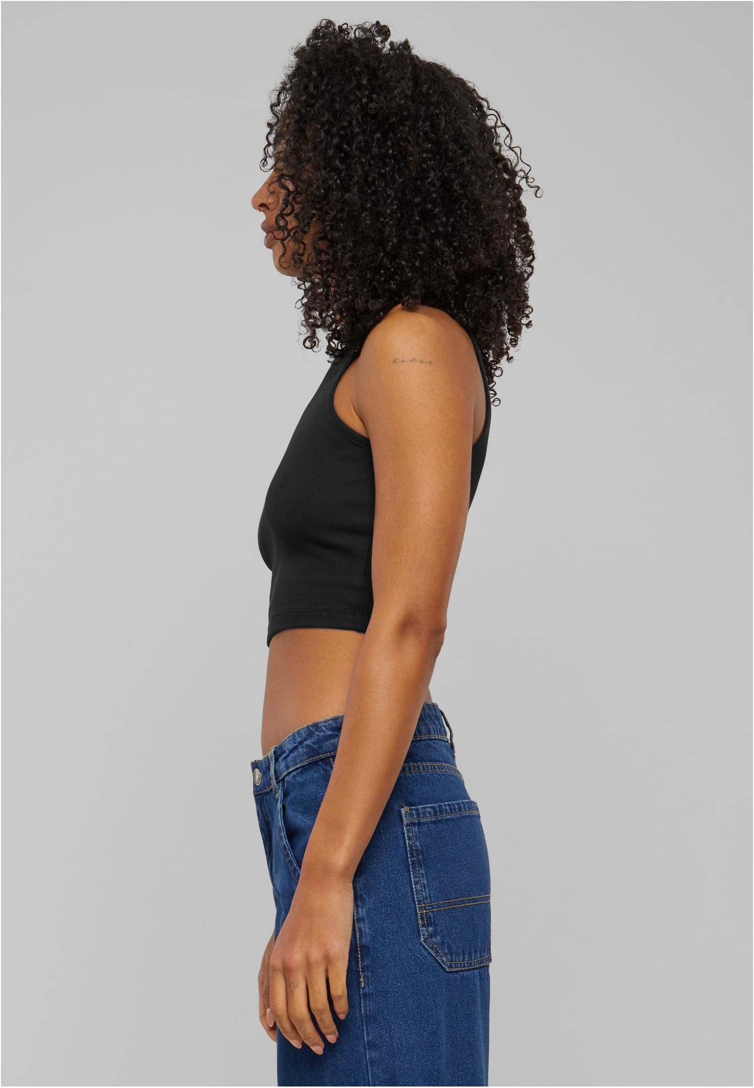 Γυναικείο Cropped Rib Top TB6185 Urban Classics Black Black