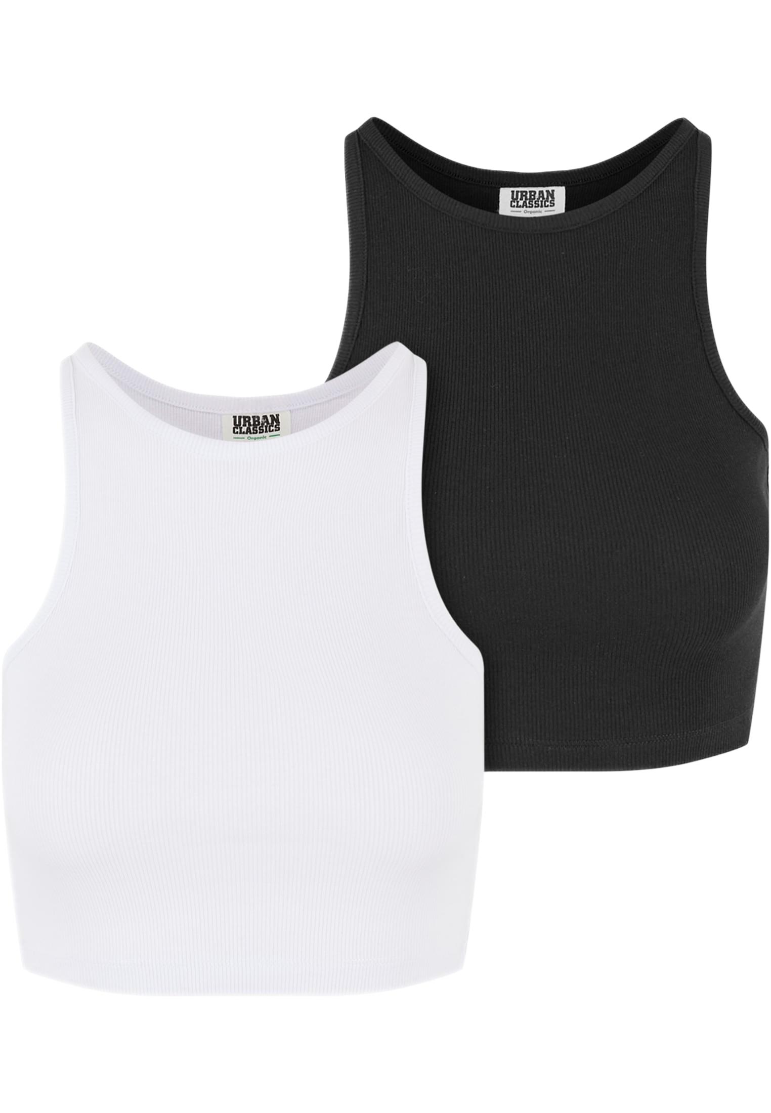 Γυναικείο Cropped Rib Top 2-Pack TB6185A Urban Classics white+black