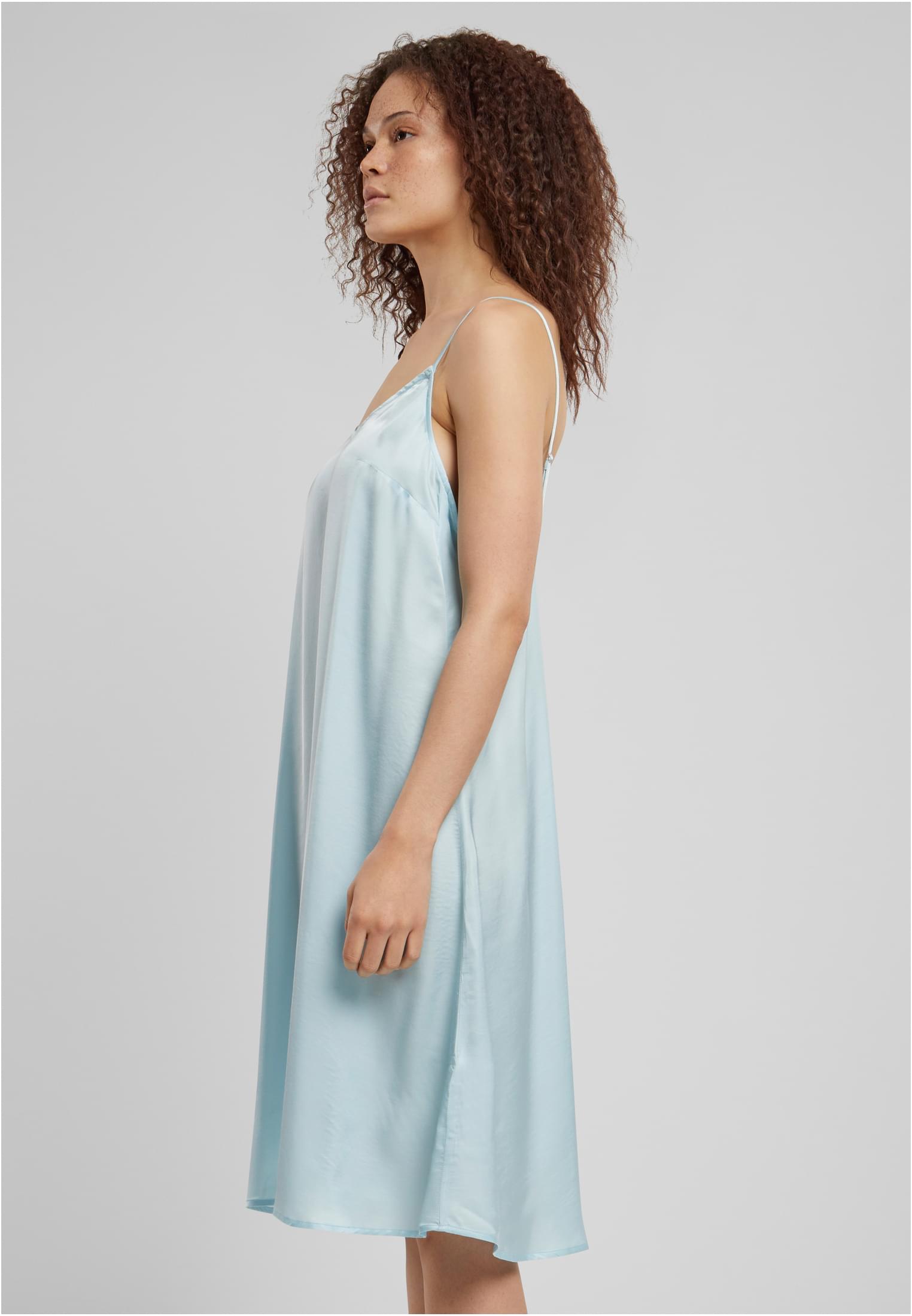 Ladies Viscose Satin Slip Dress Urban Classics TB6191 oceanblue