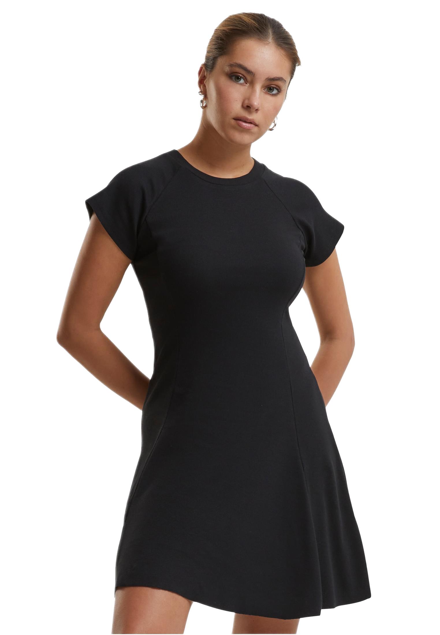 Γυναικείο Φόρεμα Skater Rib TB6201 Urban Classics Black