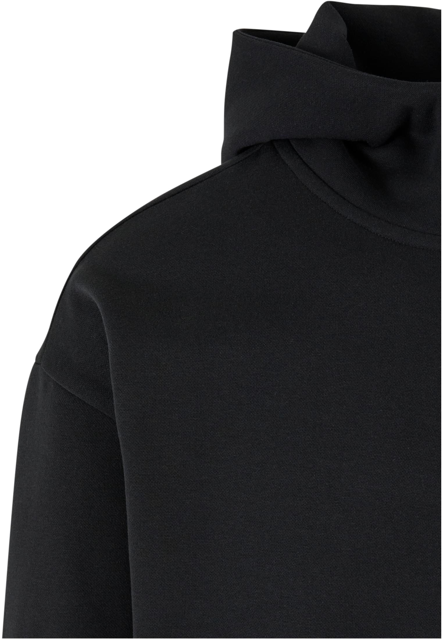 Zipped High Neck Hoodie Urban Classics Tb6375 Black ανδρικά Φούτερ Simple Wear