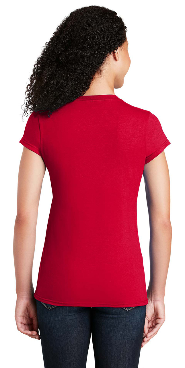 Γυναικείο T-Shirt 64000L Gildan Fitted Ring Spun Red