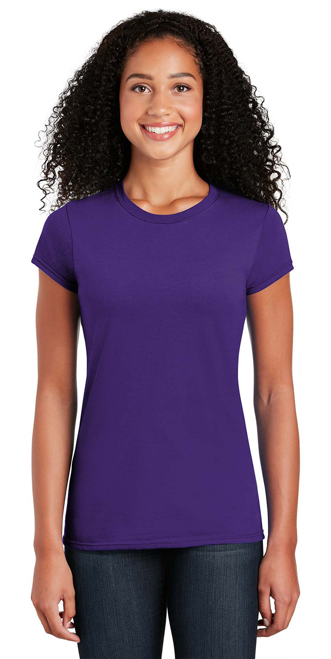 Γυναικείο T-Shirt 64000L Gildan Fitted Ring Spun Purple