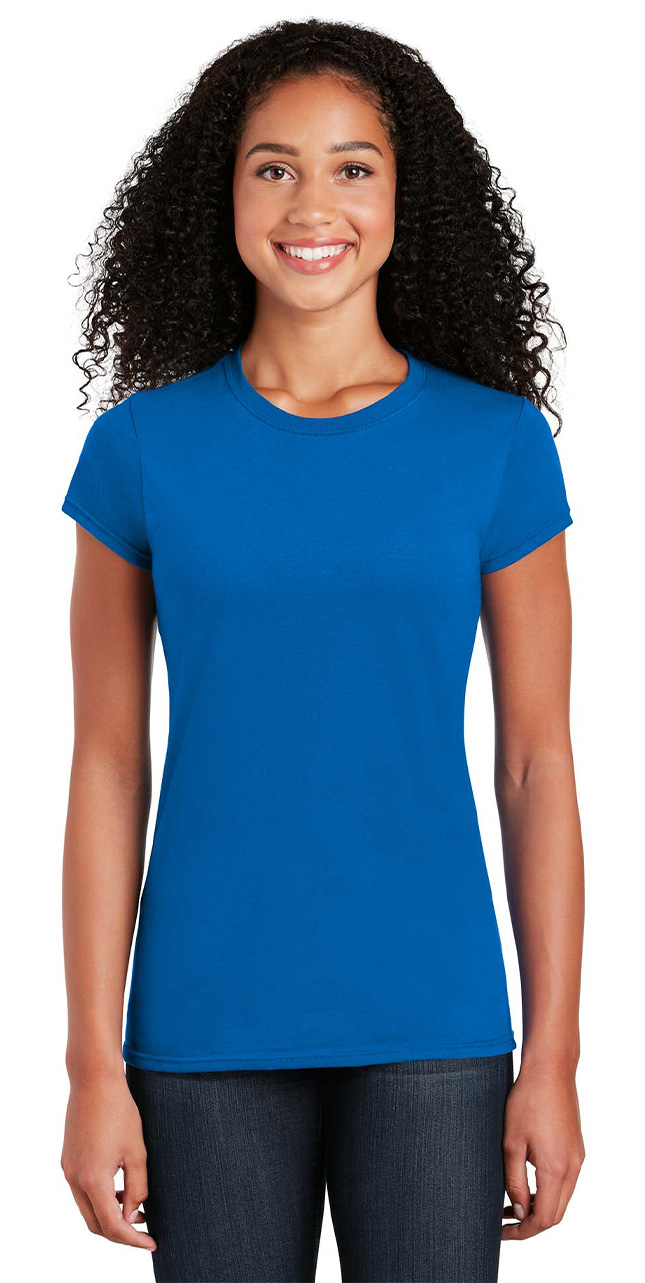 Γυναικείο T-Shirt 64000L Gildan Fitted Ring Spun Royal