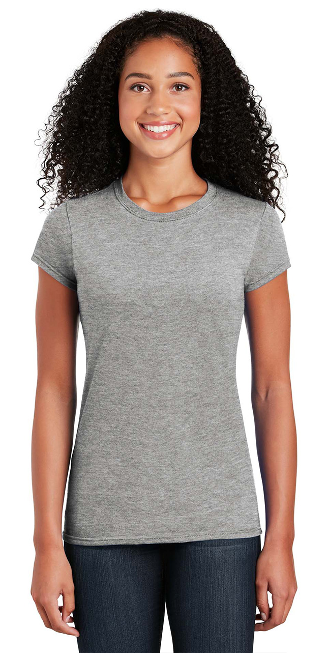 Γυναικείο T-Shirt 64000L Gildan Fitted Ring Spun Sport Grey
