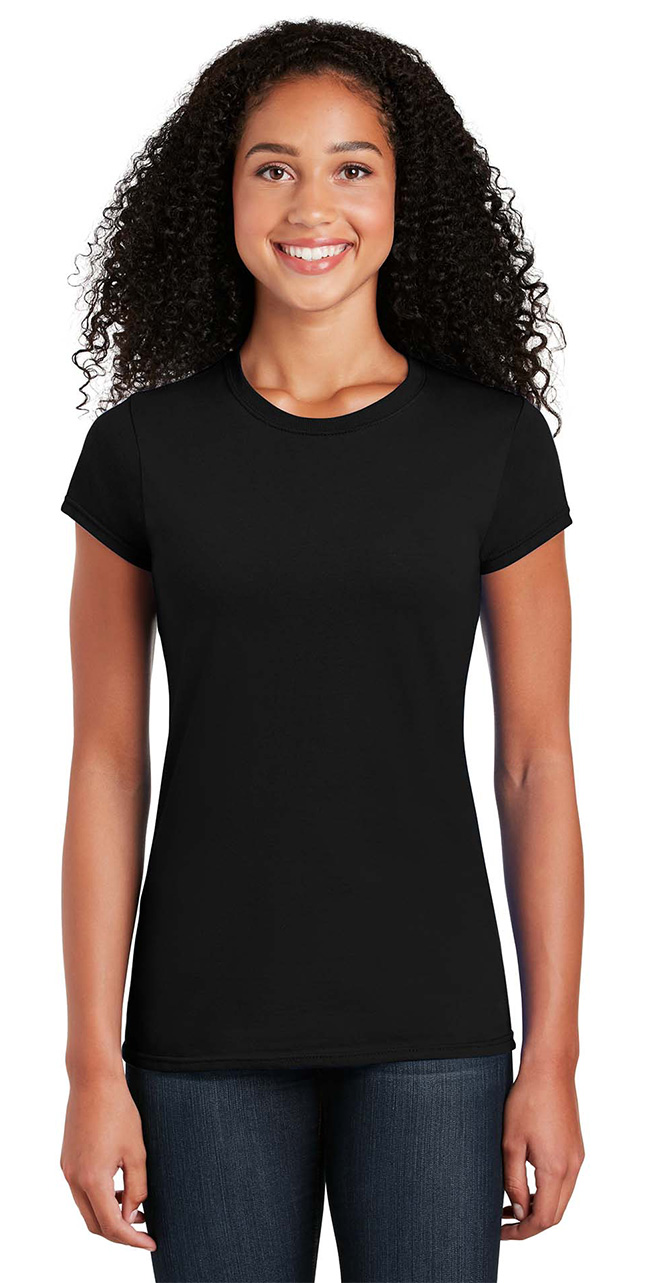 Γυναικείο T-Shirt 64000L Gildan Fitted Ring Spun Black
