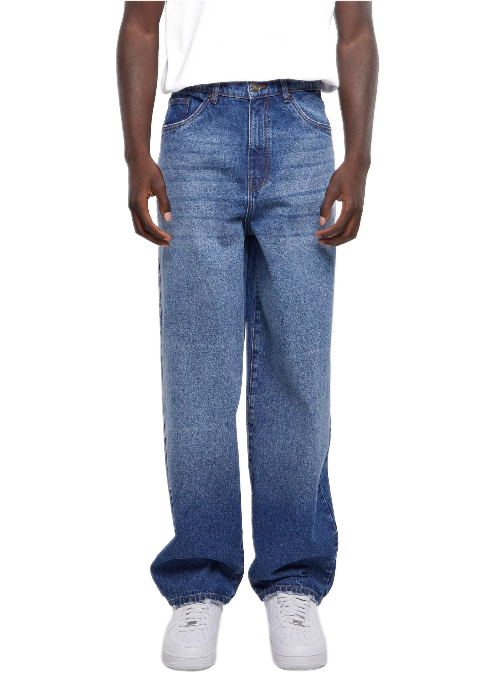 Ανδρικό Τζιν Παντελόνι Heavy Ounce Baggy Fit TB6398 Urban Classics new mid blue washed