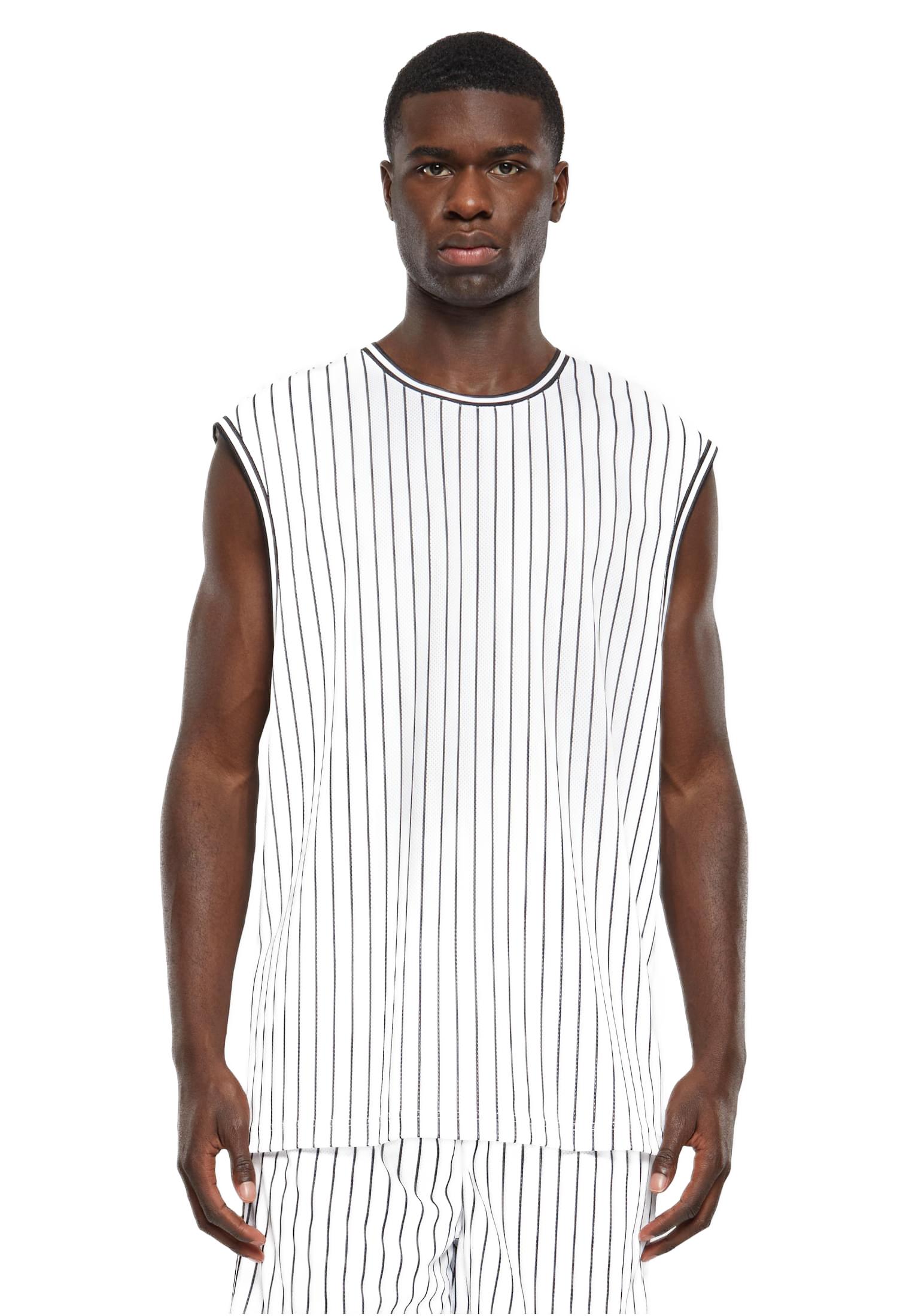 Ανδρική Μπλούζα Tanktop Striped Mesh TB6679-01248 Urban Classics White/Black