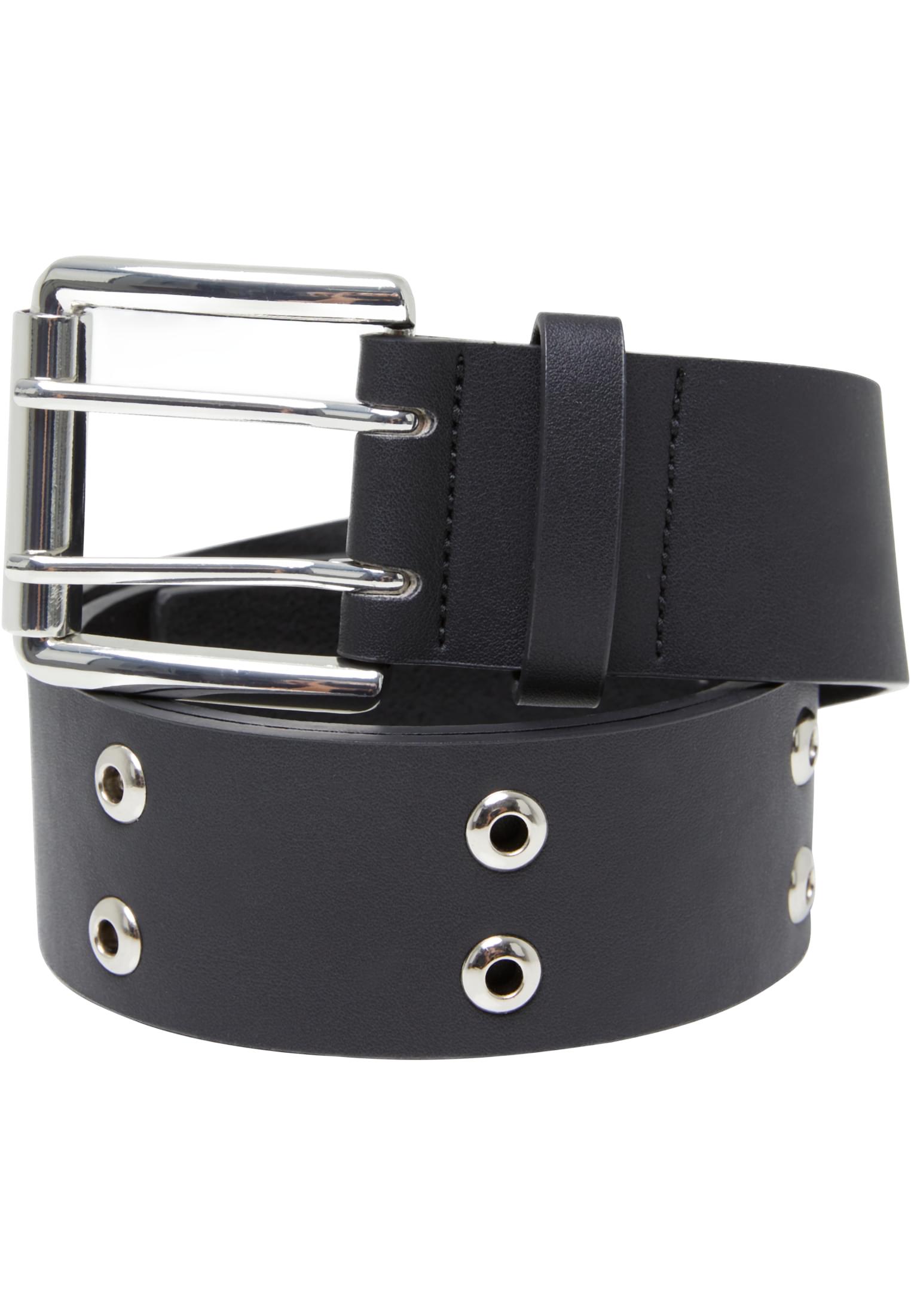 Double Eyelet PU Ζώνη Urban Classics TB6813-00007 black