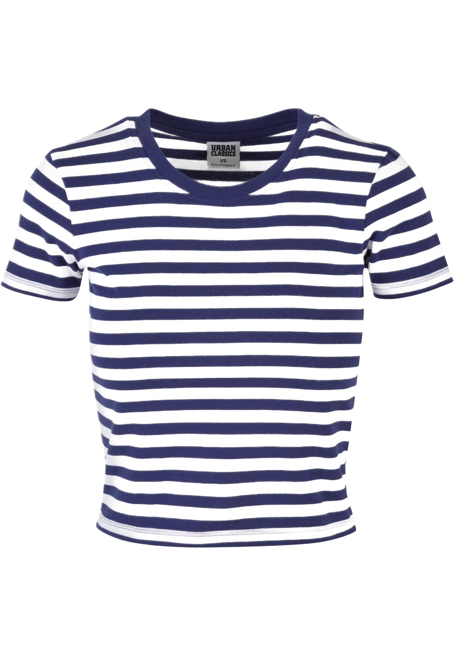Γυναικείο Κοντό Ριγέ T-Shirt TB6825 Urban Classics white/darkblue