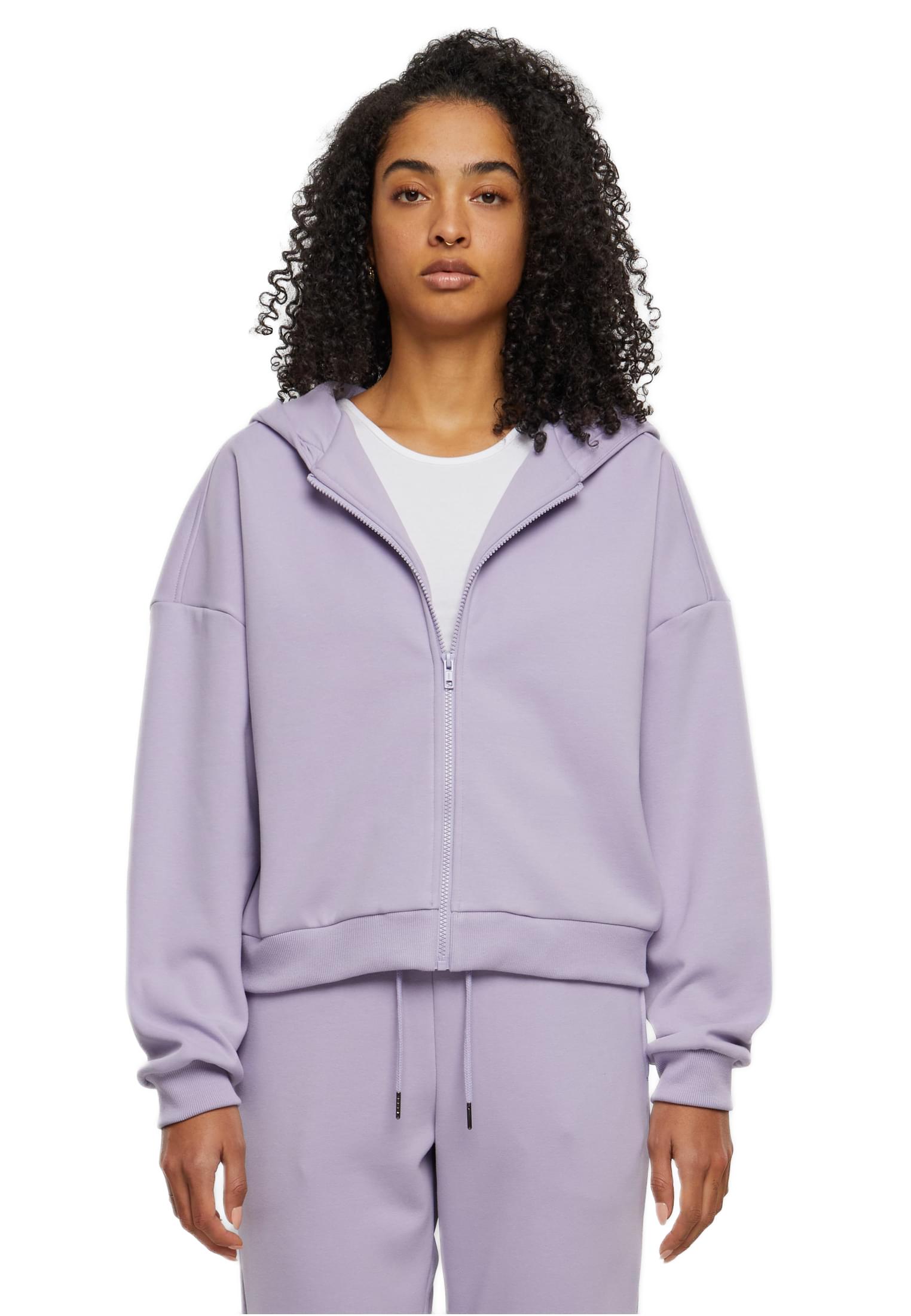 Ladies Cozy Short Zip Hoody Urban Classics TB6864-14120 dustylilac