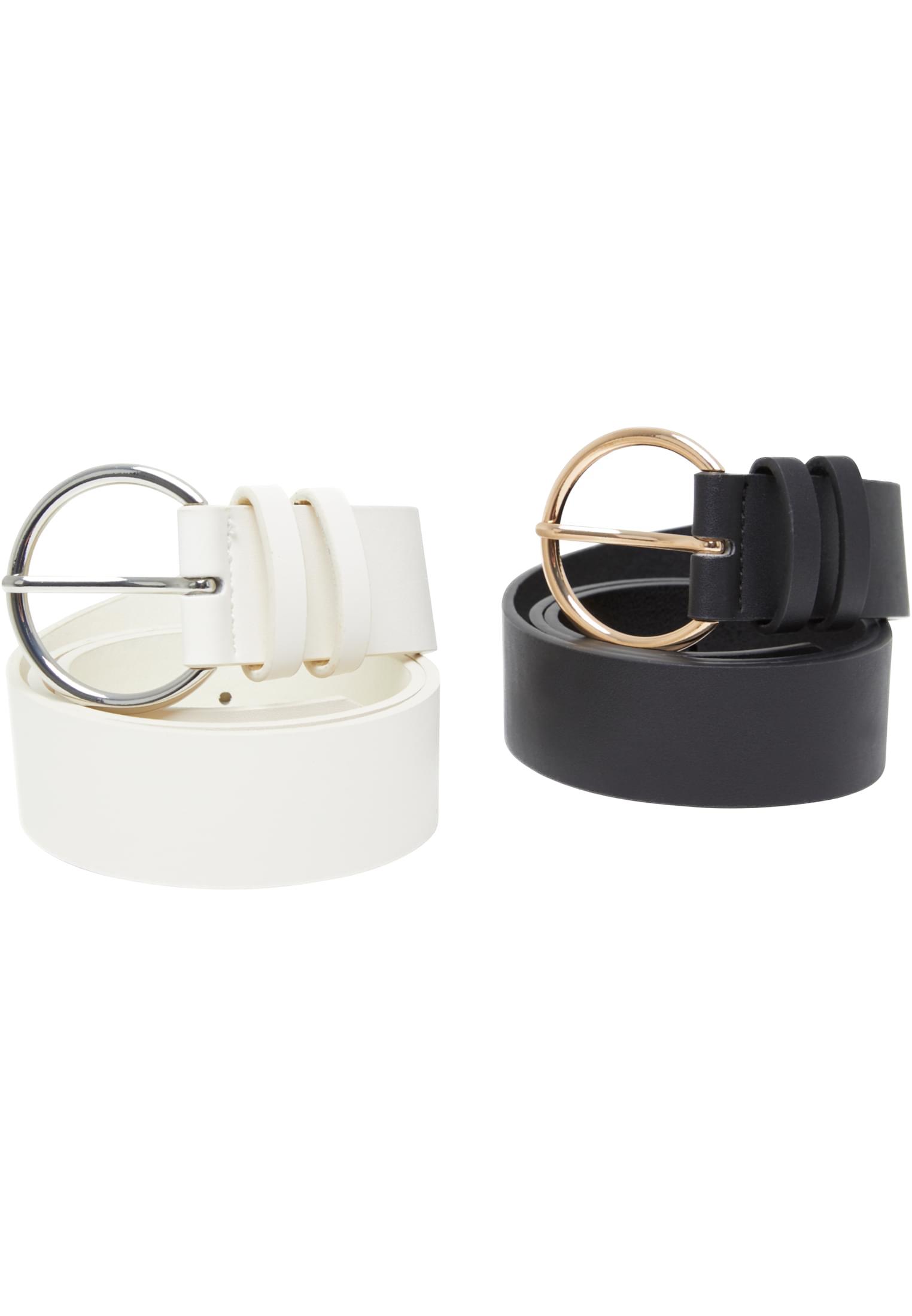Basic PU Ζώνες 2-Pack Urban Classics TB7000A-03734 whitesand+black