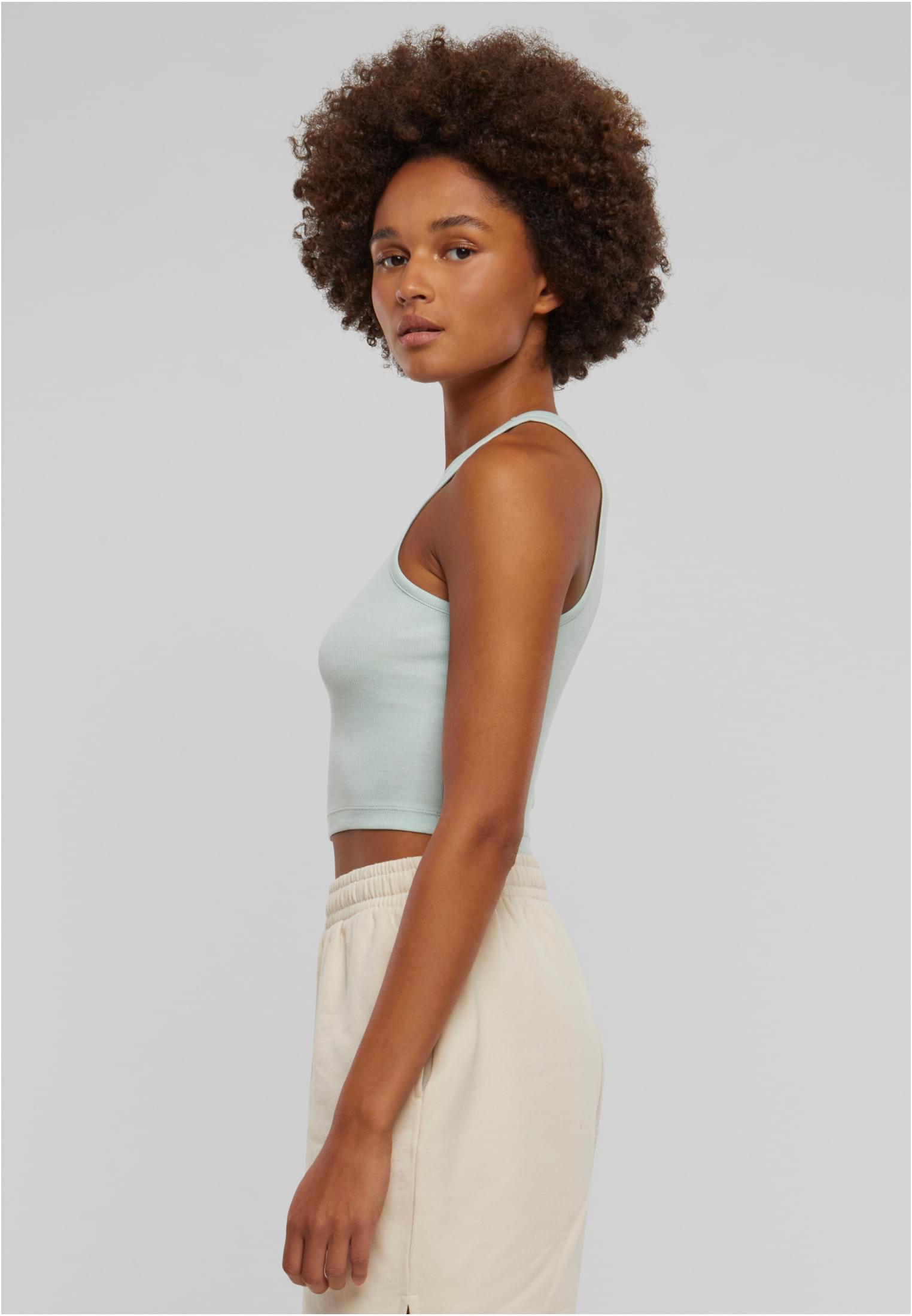 Ladies Cropped Rib Top Urban Classics TB1498-14067 Frostmint