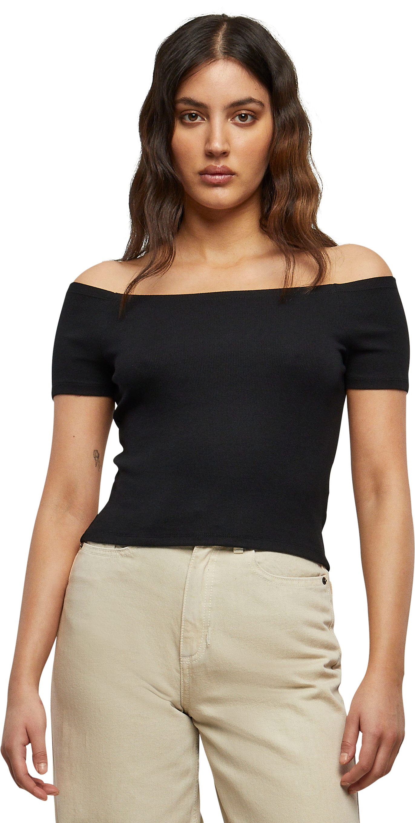 Γυναικείο T-Shirt TB1500 Urban Classics με Ανοιχτούς Ώμους Black