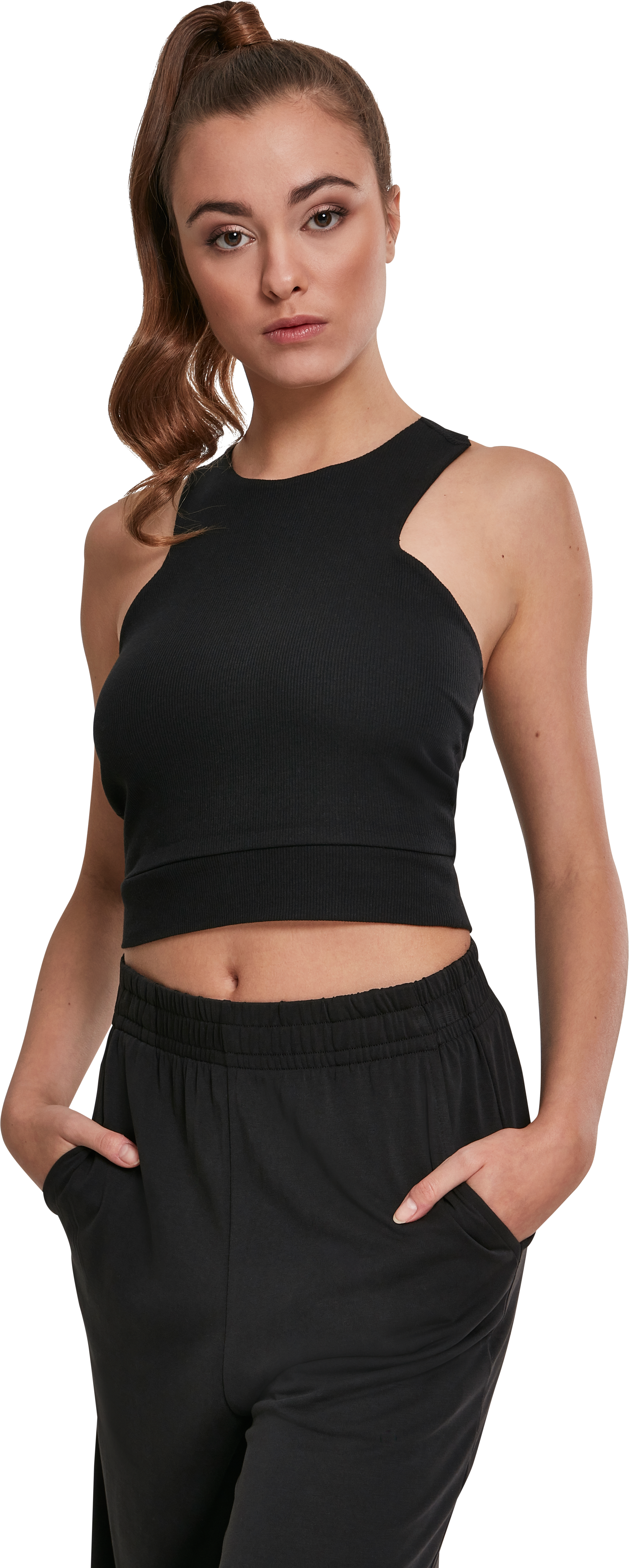 Γυναικείο top cropped Urban Classics TB2612 Black
