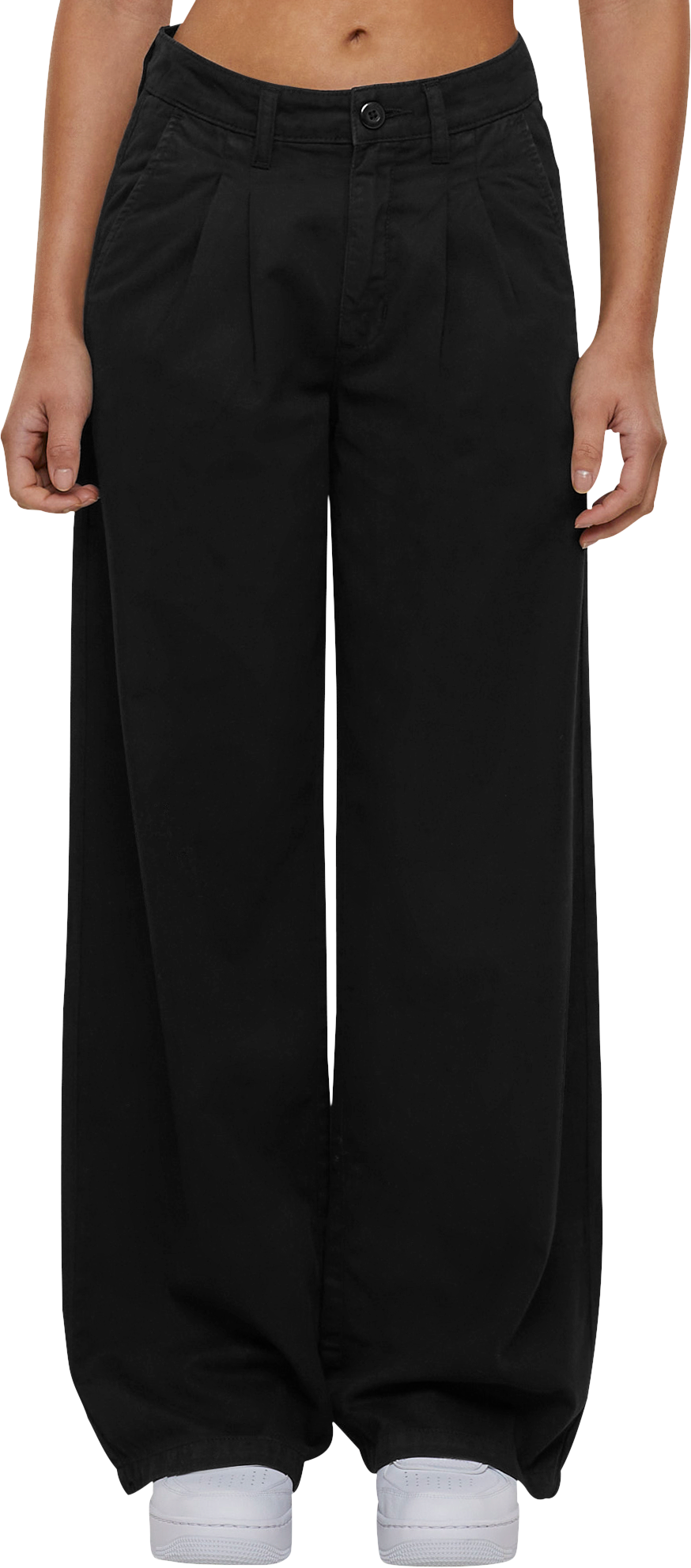 Γυναικείο Παντελόνι Organic Pleated Cotton TB6216 Urban Classics Black
