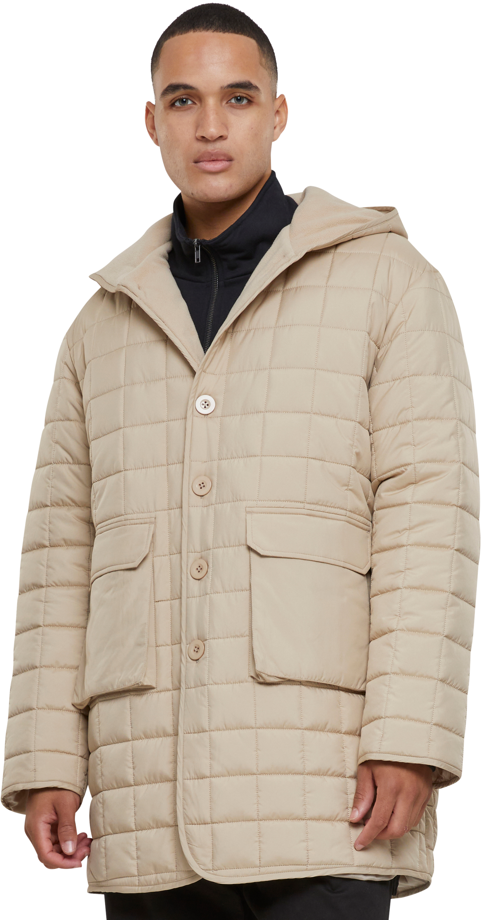 Polar Fleece Lined Parka Urban Classics TB6383-04732 wetsand