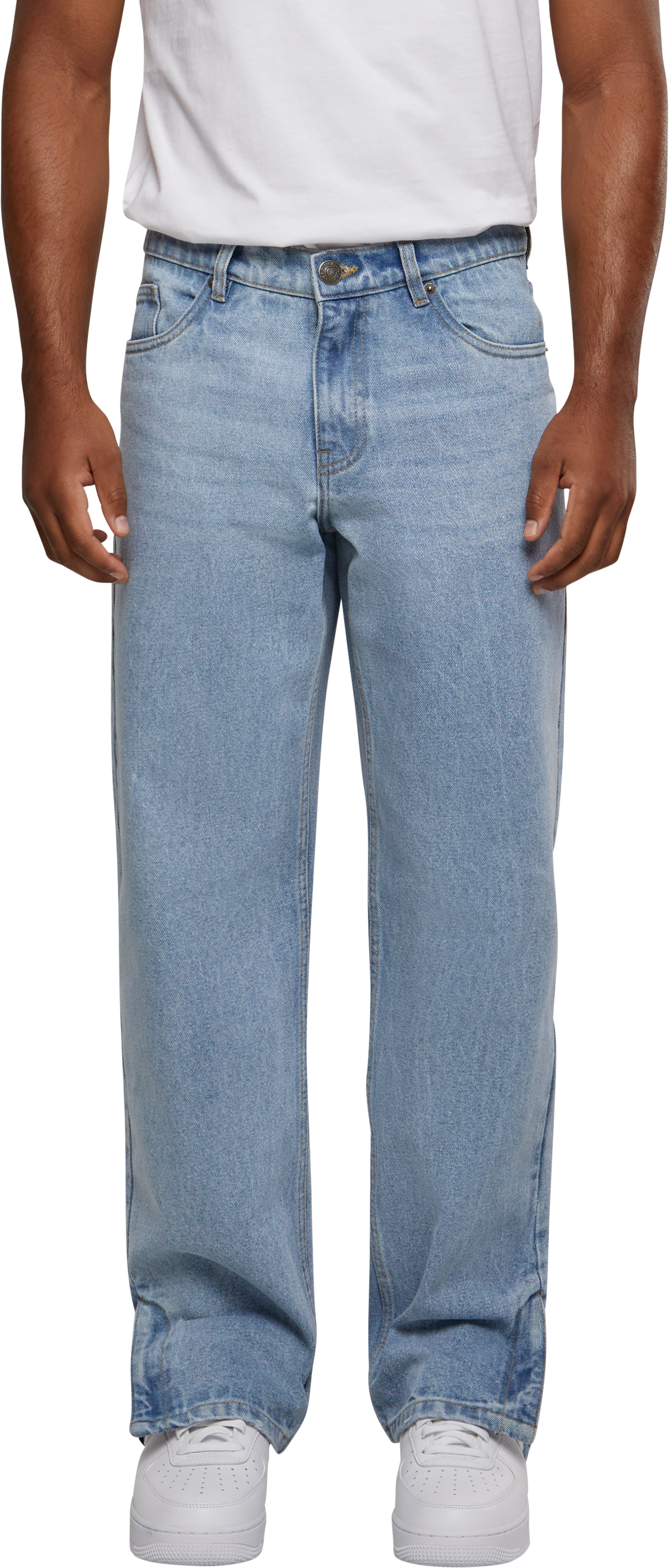 Heavy Ounce Straight Fit Zipped Jeans Urban Classics TB6640-12689 new light blue washed