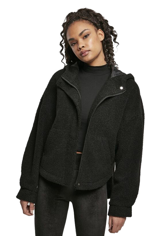 Γυναικείο Κοντό Μπουφάν Sherpa TB4545 Urban Classics black Black