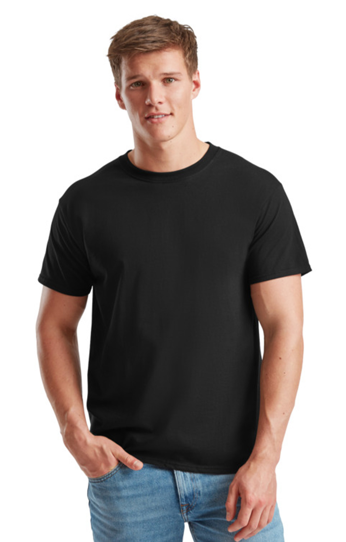T-Shirt 61-422-0 Fruit of the Loom Ringspun Premium Iconic 195 Black
