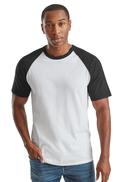 Ανδρικό Baseball T-Shirt 61-026-0 Fruit of the Loom White/Black