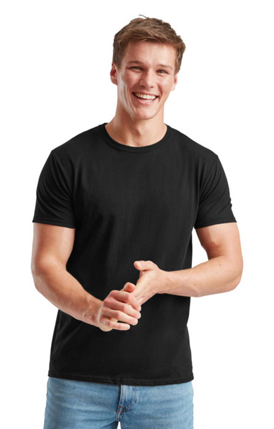 T-Shirt 61-430-0 Fruit of the Loom Iconic 150 Slim Fit Black