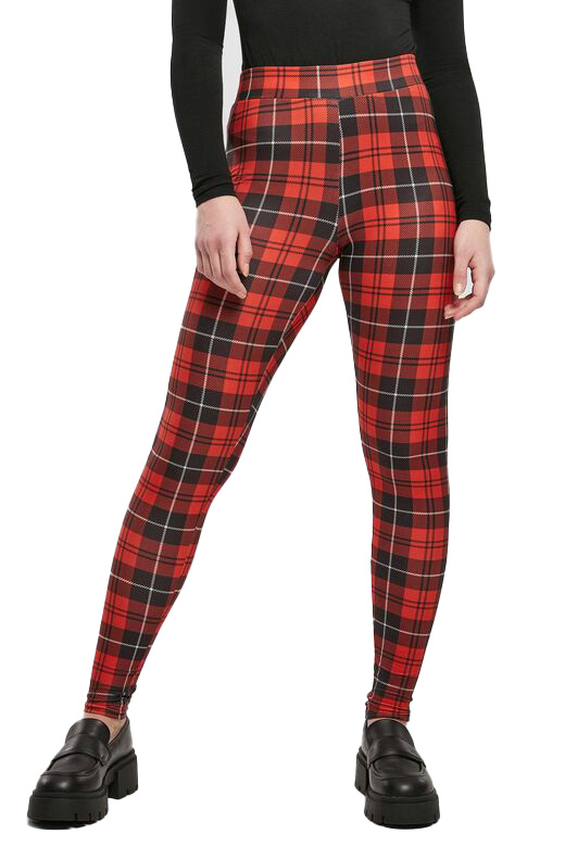 Γυναικείο Κολάν TB4771 Urban Classics Ladies Soft AOP Leggings redcheck