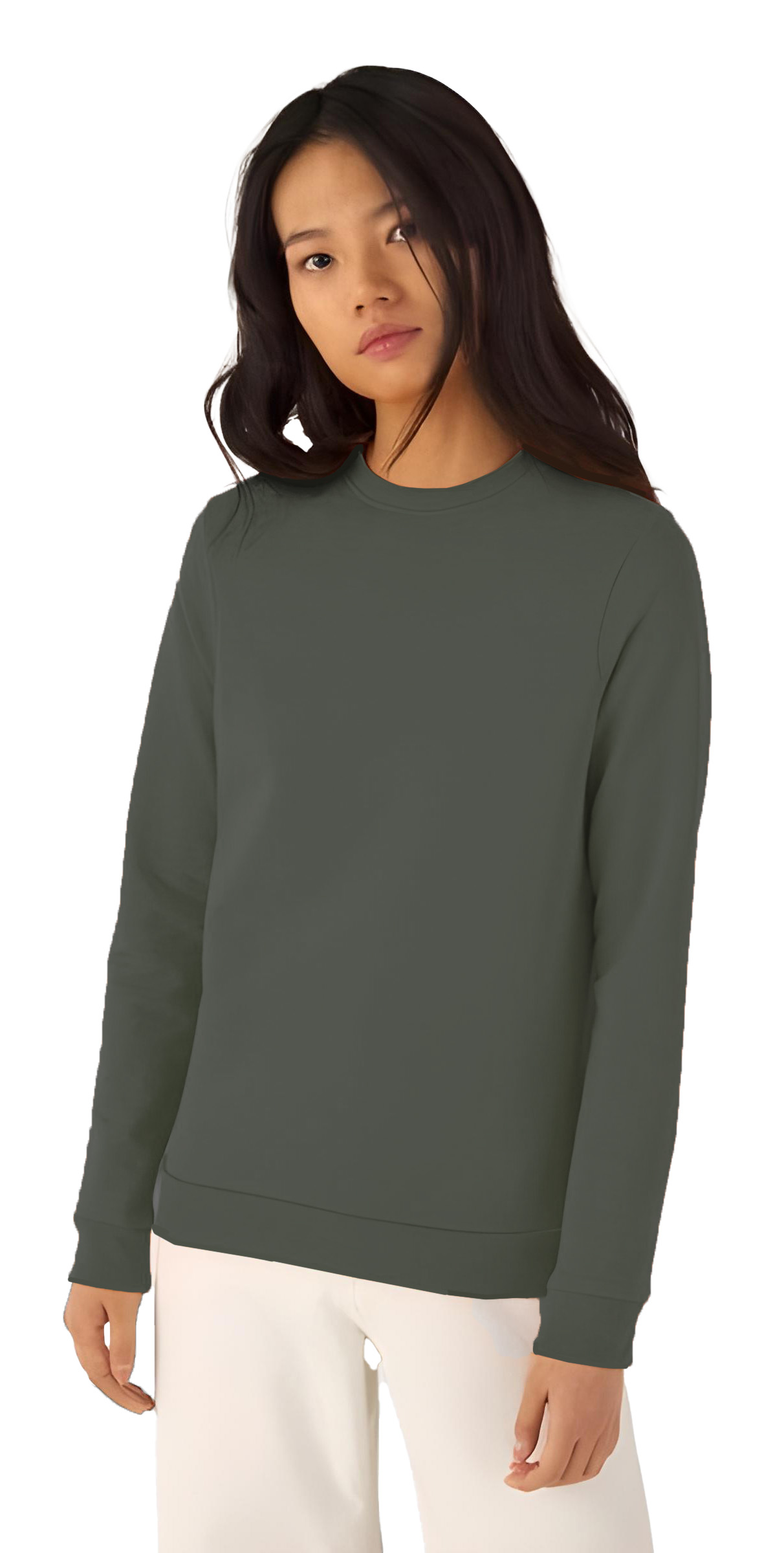 Γυναικείο Φούτερ WW02W B & C French Terry Millennial Khaki