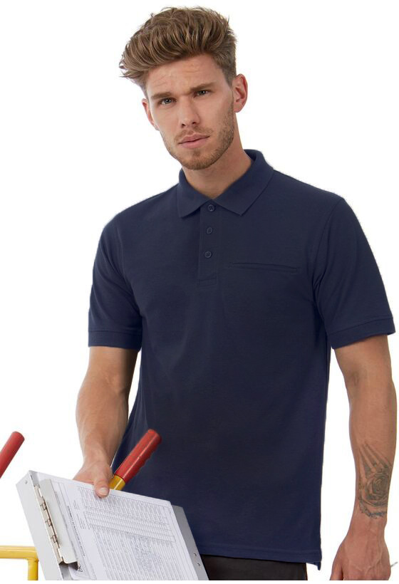 Ανδρική Μπλούζα Polo Workwear PUC11 B & C με Τσέπη Navy