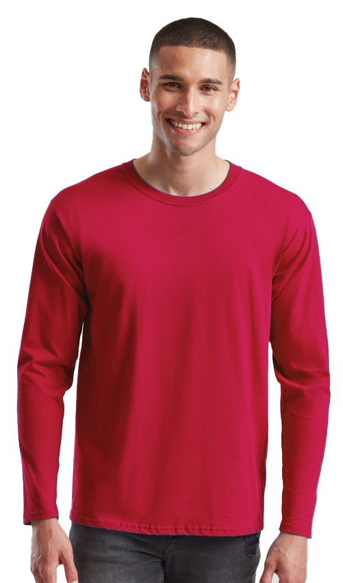 Μακρυμάνικο T-Shirt 61-360-0 Fruit of the Loom Iconic 195 Ringspun Premium Red