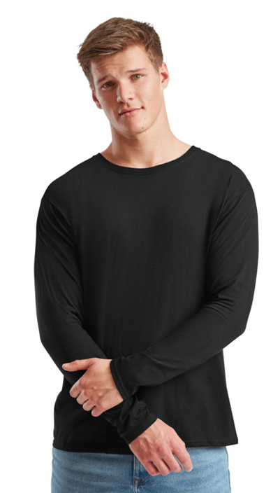 Μακρυμάνικο T-Shirt 61-446-0 Fruit of the Loom Iconic 150 Black