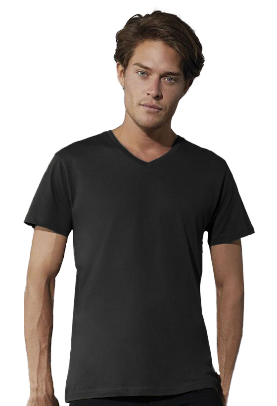 Ανδρικό T-Shirt V-Neck TM044 B & C Organic Inspire Black