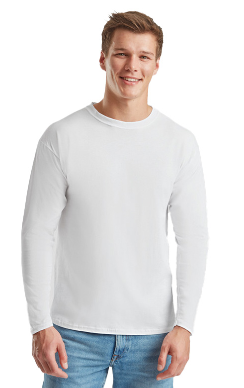 Μακρυμάνικο T-Shirt 61-428-0 Fruit of the Loom White