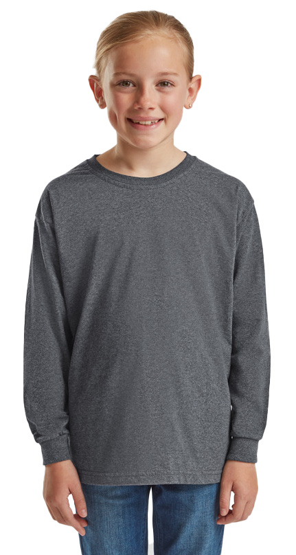 Παιδικό Μακρυμάνικο T-Shirt 61-007-0 Fruit of the Loom Dark Heather Grey