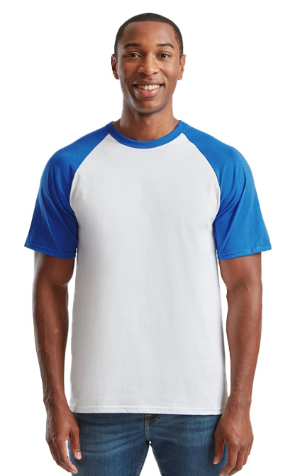 Ανδρικό Baseball T-Shirt 61-026-0 Fruit of the Loom White/Royal